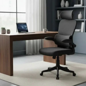 Cadeira Escritório Ergonômica Genebra B500 Luvinco Cor Preto Com Suporte Lombar Estofado Mesh - Imagem 1