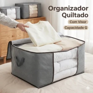 Kit 2 Saco Organizador De Roupas E Edredom Caixa Closet - Imagem 3
