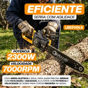Motosserra Elétrica 2300w Sabre 48cm 16'' 6000rpm Potente - Imagem 5