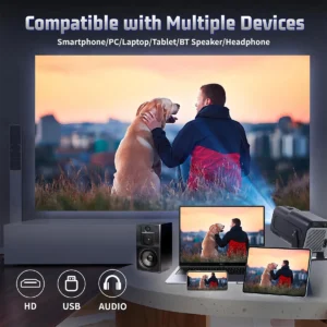 Mini Projetor Hy320 Wi-fi Android Smart Tv Streaming Cor Preto - Imagem 3