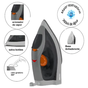Ferro De Passar A Vapor Mallory Jupter Max - Imagem 5