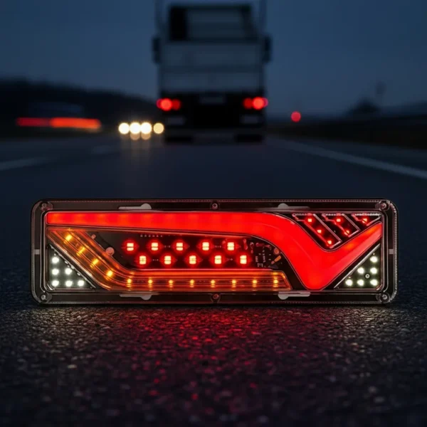 Par Lanterna Led Caminhão Traseira Seta Sequêncial 30 Cm Klx