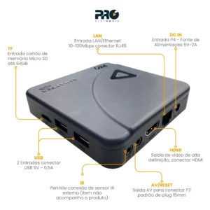 Smart Box Proeletronic Smartpro Prosb-3000/16 Gb 4K HD - Imagem 4