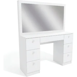 Penteadeira Ditália 7 Gavetas Pe-80 Branco Uv Acetinado - Imagem 3