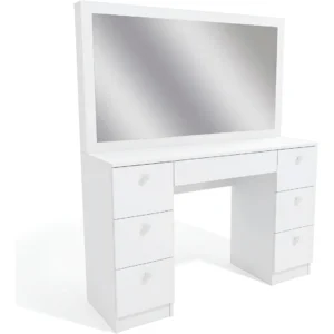 Penteadeira Ditália 7 Gavetas Pe-80 Branco Uv Acetinado - Imagem 3