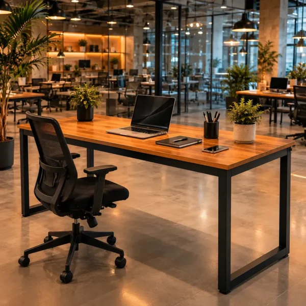Mesa Industrial Corporativa 150cm Para Escritório Moderno