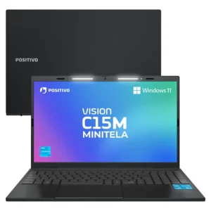 Notebook Positivo Vision C15M Minitela Celeron, 8GB 128GB eMMC, Tela 15.6" HD Antirreflexo, Windows 11, Tecla Link, Cinza - Imagem 1