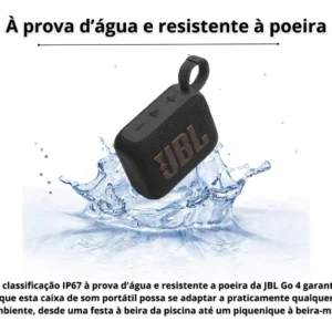 JBL Caixa De Som Go 4 Black À Prova D'água JBLGO4BLK Cor Preto - Imagem 8