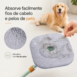 Mop 2 Águas Premium Separação Água Limpa E Suja Cabo 1,6 Mts Verde Com Laranja - Imagem 5