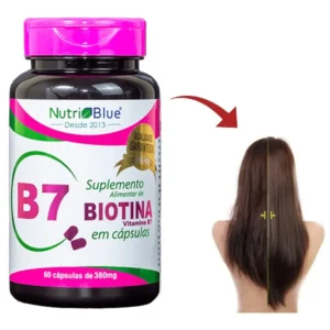 Remédio Anti Queda Capilar E Cresce Cabelo Biotina 60 Capsul - Imagem 1