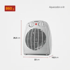 Aquecedor A Ar, Mondial 1500W A-08 - Imagem 6