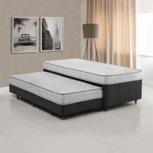 Cama Box Conjugada Solteiro Com Auxiliar Colchões Sensor - Imagem 1