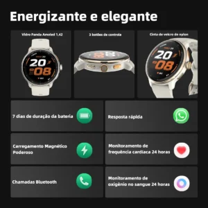 Relógio Inteligente Gps Smartwatch Amoled 3atm Outdoor Strar - Imagem 2