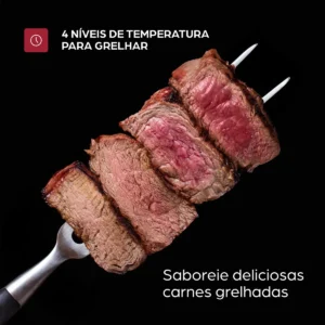 Fritadeira Elétrica Air Fryer WAP Cozinha Barbecue com Painel Digital e 12 Funções Preto e cinza - Imagem 8