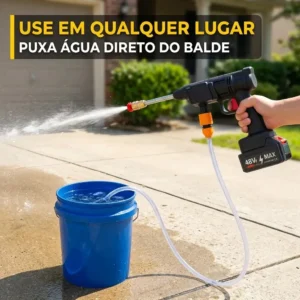 Lavadora A Jato De Alta Pressão Portátil Recarregáveel Preto 50/60 - Imagem 5