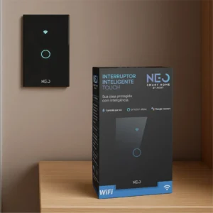 Interruptor Smart Inteligente Wi-fi 2.4 GHz Alexa google 1 Botão 4x2 Bivolt Preto Cod: 291990365 Neo Avant - Imagem 4