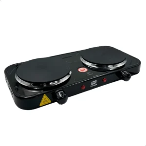 Fogão de Mesa Elétrico INMA de 2 Bocas para Camping e Viagem, em Inox - Imagem 1