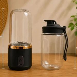 Liquidificador Mini Portátil Mixer 400ml Copo Shakes Sem Fio Azul-marinho - Imagem 3