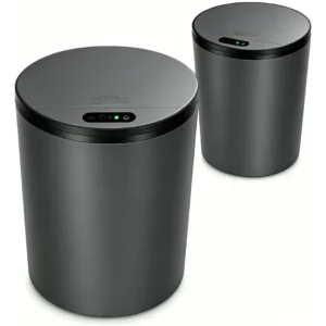 Lixeira Inteligente Sensor Automático 16l Cor cinza Recarregável Smart Banheiro E Cozinha Moderna - Imagem 1