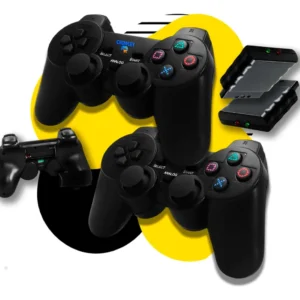 Kit 2 Controle Sem Fio Para Ps2 Joystick Manete Plug And Play - Crowley - Imagem 1