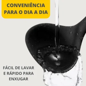 Lumai Kit de Utensilios de Cozinha de Silicone Maciço Miami Premium - Conjunto com 10 Peças Livre de BPA - Jogo com Espatulas Pegador Conchas Colheres Batedor de Ovos - Tamanho Grande e Pegada Firme - Imagem 5