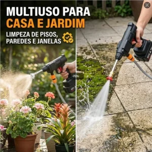 Lavadora A Jato De Alta Pressão Portátil Recarregáveel Preto 50/60 - Imagem 6