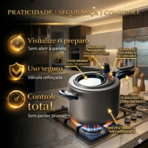 Panela De Pressão 4,5l Com Visor Antiaderente Mta - Imagem 8