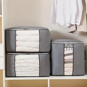 Kit 2 Saco Organizador De Roupas E Edredom Caixa Closet - Imagem 7