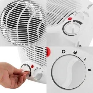 Aquecedor Elétrico 1500W Portátil Branco Good&Go Termoventilador - Imagem 2