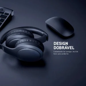 Fone De Ouvido Headphone Dapon H02D Bluetooth 5.1 Over-ear 22h Preto - Imagem 5