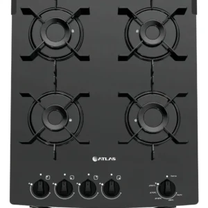Fogão 4 Bocas Atlas Mônaco Top Glass com Mesa de Vidro e Acendimento Automático Preto Bivolt - Imagem 5
