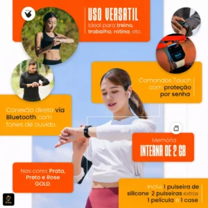 Relógio Smartwatch W11 Pro Series 11 Amoled Whatsapp Gps Nfc Preto - Imagem 4