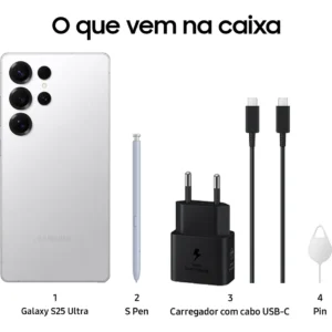 Celular Samsung Galaxy S25 Ultra 5g, 256gb, 12gb, Câm. Quád. Cor Prata - Imagem 6