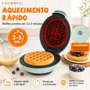 Máquinas De Waffles Waffle Mini 4 Polegadas 120v - Imagem 5