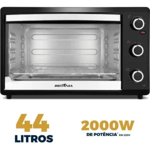 Forno Elétrico Britânia 44L Preto Dupla Resistência 1500W BFE44P 127V - Imagem 3