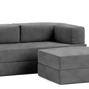 Sofá-cama Flowin Cotelê Retratil Vai Na Caixa Com Chaise - Imagem 2