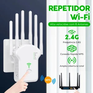 Repetidor WiFi Titanis 2.4GHz 6 Antenas Alta Estabilidade e Alcance - Imagem 3