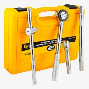 Jogo Kit de Ferramentas Manuais Chave Catraca 1/2 8 a 32mm BCS022 The Black Tools Cor Amarelo - Imagem 3