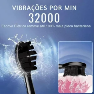 Kit1-2 Escova De Dentes Elétrica-sônica Recarregável 4cabeça - Imagem 6