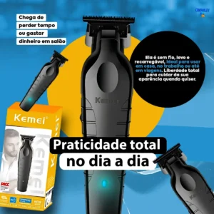 Máquina De Acabamento Corta Cabelo Profissional Kemei 2299 P - Imagem 4
