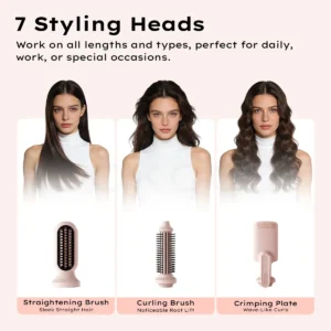 Modelador De Cabelo Automático 7em1com Cabeça Intercambiável - Imagem 5
