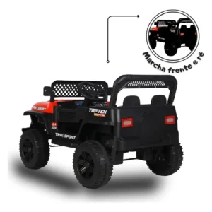 Carro Jipe Infantil 12v Com Luzes Som Usb E Controle Remoto - Imagem 6