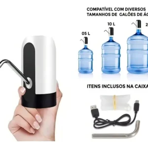 Bomba Elétrica Filtro Bebedouro De Garrafões Galão D Água Marca: Kamufla Branco Cor: Branco - Imagem 8