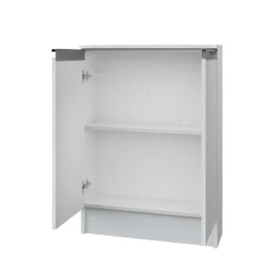 Despensa Estreita 60cm Branco| Dispensa para Cozinha | Nicho Com Porta | Balcão Estreito Para Cozinha, Lavanderia, Banheiro, Sala | Aparador em Mdf Modulado | Entregue Montado | Ejv Shoop - Imagem 8