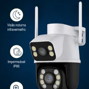 Câmera de Segurança IP Casenn A28 Dome 3MP Wi-Fi, Visão Noturna e Áudio Bidirecional - Imagem 3