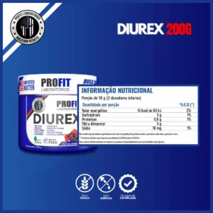 Diurex Chá Diurético Termogênico Detox 200g - Profit Sabor Frutas vermelhas - Imagem 3