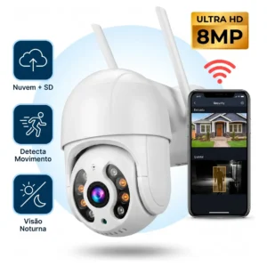 Câmera De Segurança Ip Wifi A8 Full Hd Icsee Ptz 355° Com Visão Noturna Áudio Bidirecional Ip66 Monitoramento Remoto Para Celular Android E iPhone - Imagem 1