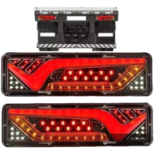 Par Lanterna Led Caminhão Traseira Seta Sequêncial 30 Cm Klx - Imagem 6