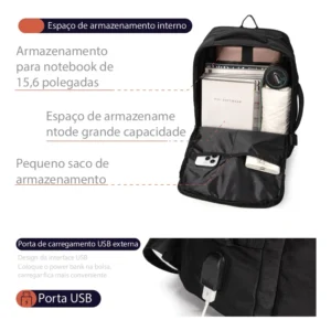 Mochila Resistente À Água E Reforçada Para Viagens Feminina - Imagem 8