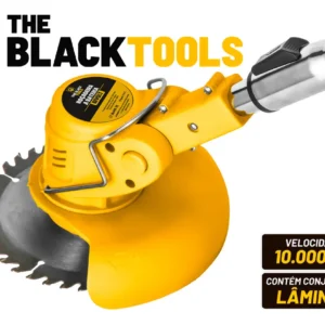 Roçadeira Aparador Grama A Bateria Recarregável 460w Profissional Com Acessórios Tcg12b The Black Tools - Imagem 3